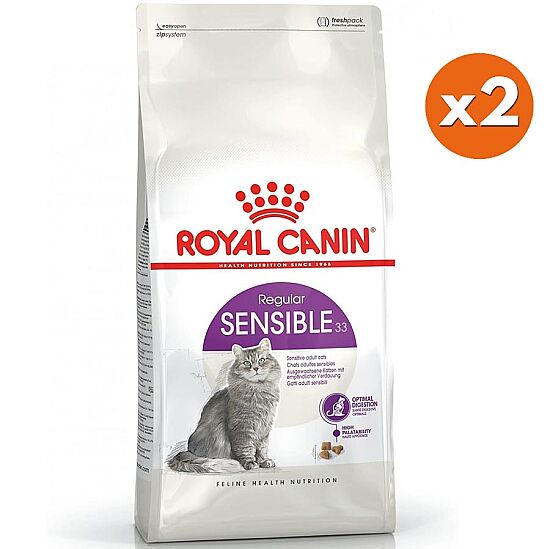 Royal Canin Sensible Hassas Kedi Maması 15 Kg x 2 Adet + 30 Adet Wooc Lolipop Ödül - 2