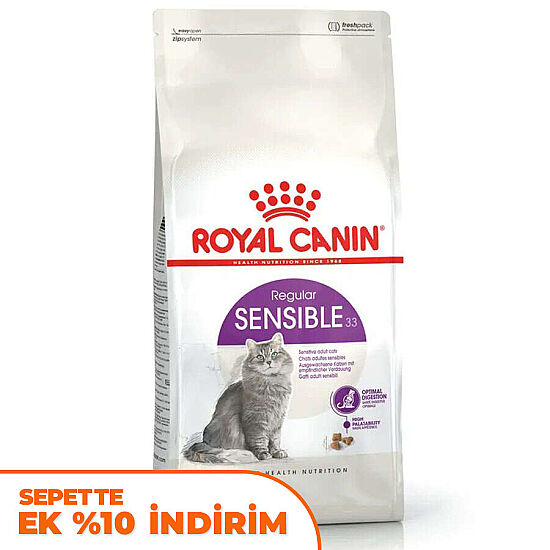 Royal Canin Sensible Hassas Kedi Maması 2 Kg + Temizlik Mendili - 1
