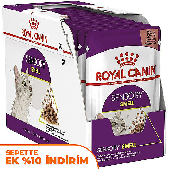 Royal Canin BOX Sensory Smell Pouch Yaş Kedi Maması 85 Gr x 12 Adet - 1