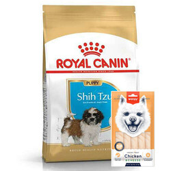 Royal Canin - Royal Canin Shih Tzu Puppy Yavru Köpek Irk Maması 1,5 Kg + Wanpy Creamy Treat 5x14 Gr
