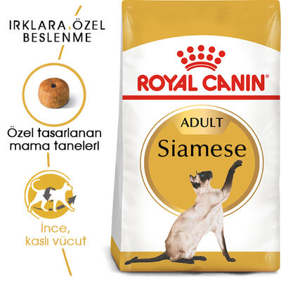 Royal Canin Siamese Siyam Kedilerine Özel Mama 2 Kg + Wanpy Creamy Treat 5x14 Gr