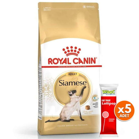 Royal Canin Siamese Siyam Kedilerine Özel Mama 2 Kg + 5 Adet Wooc Lolipop Ödül - 1