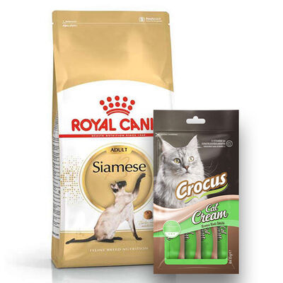 Royal Canin Siamese Siyam Kedilerine Özel Mama 2 Kg + Crocus Cream Ödül 4x15 Gr