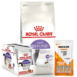 Royal Canin Sterilised Kısırlaştırılmış Kedi Maması 15 Kg + 4 Paket Wahlen Ödül + 12 Adet Royal Canin Yaş Mama - Royal Canin
