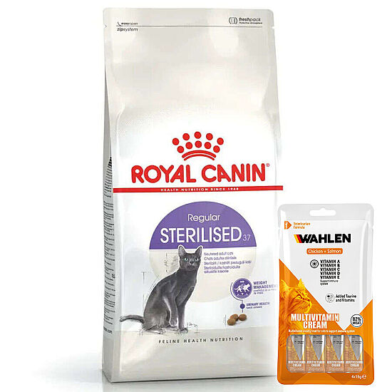 Royal Canin Sterilised Kısırlaştırılmış Kedi Maması 15 Kg + 4 Paket Wahlen Multivitamin 4x15 Gr - 1