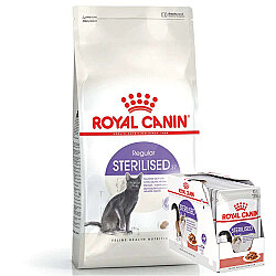  Royal Canin Sterilised Kısırlaştırılmış Kedi Maması 15 Kg + 12 Adet Royal Canin Yaş Mama - Royal Canin