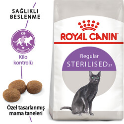 Royal Canin Sterilised Kısırlaştırılmış Kedi Maması 15 Kg + 10Lu Lolipop Kedi Ödülü - Thumbnail