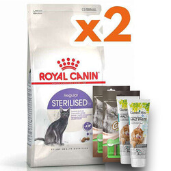 Royal Canin - Royal Canin Sterilised Kısırlaştırılmış Kedi Maması 15 Kg x 2 Adet + 2 Adet Crocus Cream 4x15 Gr + Garden Mix Paste