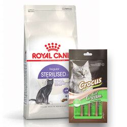 Royal Canin - Royal Canin Sterilised Kısırlaştırılmış Kedi Maması 4 Kg + Crocus Cream Ödül 4x15 Gr