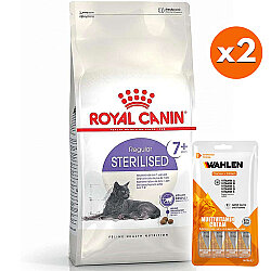 Royal Canin Sterilised +7 Kısırlaştırılmış Yaşlı Kedi Maması 1,5 Kg x 2 Adet + 2 Paket Wahlen Multivitamin 4x15 - Royal Canin