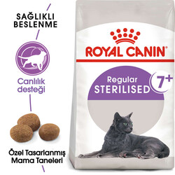 Royal Canin Sterilised +7 Kısırlaştırılmış Yaşlı Kedi Maması 1,5 Kg x 2 Adet + Mama Saklama Kovası - Thumbnail