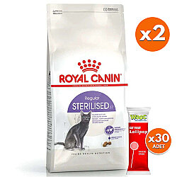 Royal Canin Sterilised Kısırlaştırılmış Kedi Maması 10 Kg x 2 Adet + 30 Adet Wooc Lolipop Ödül - Royal Canin