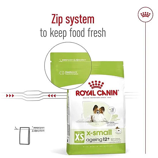 Royal Canin X-Small Ageing 12 Yaş Üzeri Yaşlı Köpek Maması 1,5 Kg + Temizlik Mendili - 4