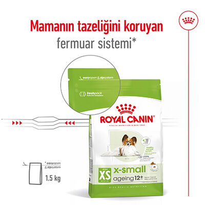 Royal Canin X-Small Ageing 12 Yaş Üzeri Yaşlı Köpek Maması 1.5 Kg x 2 Adet + Temizlik Mendili - 3