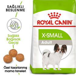 Royal Canin - Royal Canin X-Small Küçük Irk Köpek Maması 3 Kg + 2 Adet Temizlik Mendili