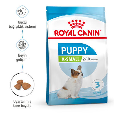 Royal Canin X-Small Puppy Küçük Irk Yavru Köpek Maması 1,5 Kg x 2 Adet + Temizlik Mendili - 4