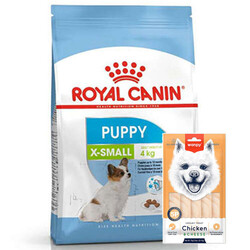 Royal Canin - Royal Canin X-Small Puppy Küçük Irk Yavru Köpek Maması 3 Kg + Wanpy Creamy Treat 5x14 Gr
