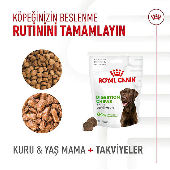 Royal Canin Chews Yetişkin Köpekler İçin Sindirim Sistemi Destekleyici Ödül Maması 160 Gr - 6