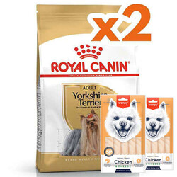 Royal Canin - Royal Canin Yorkshire Terrier Köpek Maması 1,5 Kg x 2 Adet + 2 Adet Wanpy Creamy Treat 5x14 Gr