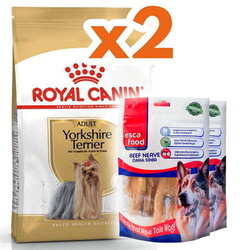 Royal Canin - Royal Canin Yorkshire Terrier Köpek Maması 1,5 Kg x 2 Adet + 2 Adet Esca Food Köpek Ödülü