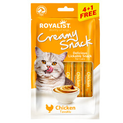 Diğer / Other - Royalist Creamy Snack Tavuklu Ek Besin ve Kedi Ödülü 75 Gr - (4+1 Free)