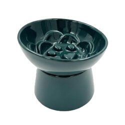 Sampaws Ayaklı Yavaş Yeme Kedi ve Köpek Mama ve Su Kabı Yeşil - Sampaws