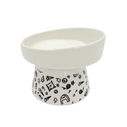 Sampaws Desenli Ayaklı Kedi ve Köpek Mama ve Su Kabı No: 1 - Sampaws