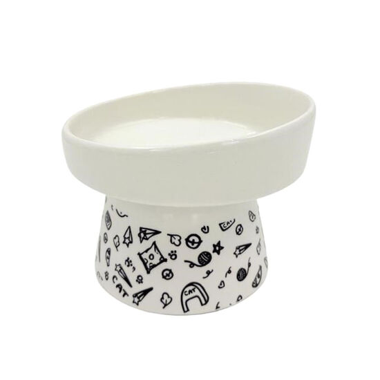 Sampaws Desenli Ayaklı Kedi ve Köpek Mama ve Su Kabı No: 1 - 1