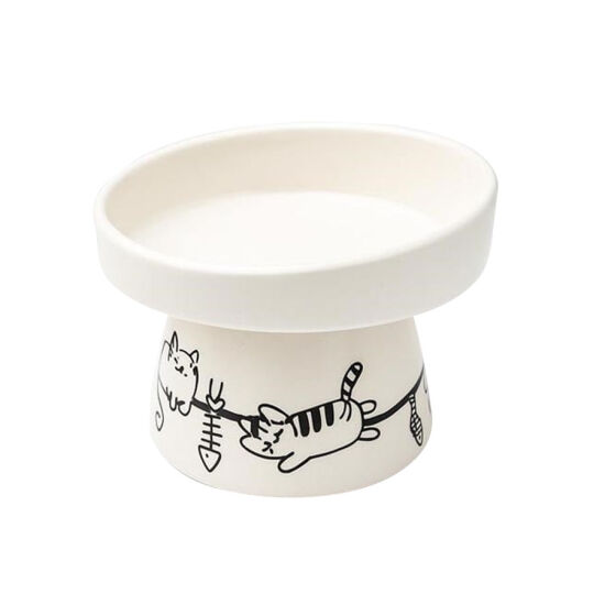 Sampaws Desenli Ayaklı Kedi ve Köpek Mama ve Su Kabı No: 3 - 1