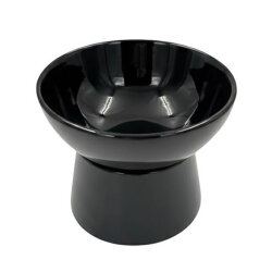 Sampaws Opak Ayaklı Kedi ve Köpek Mama ve Su Kabı Siyah - Sampaws