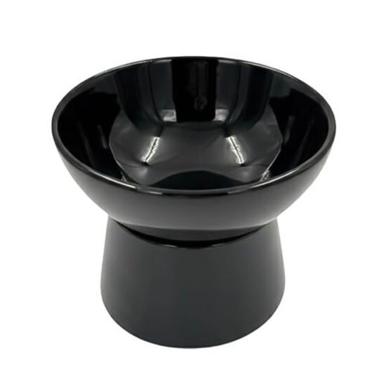 Sampaws Opak Ayaklı Kedi ve Köpek Mama ve Su Kabı Siyah - 1