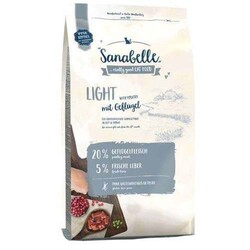 Sanabelle - Sanabelle Light Düşük Kalori Tahılsız Kedi Maması 10 Kg + 4 Adet Temizlik Mendili