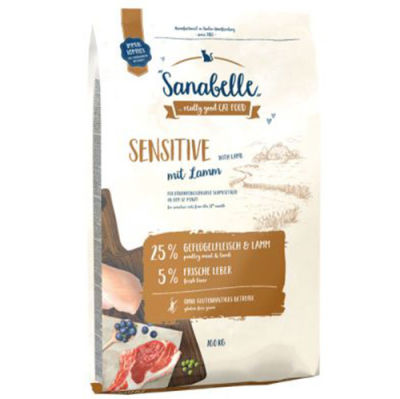 Sanabelle Sensitive Kuzu Etli Kedi Maması 10 Kg + 4 Adet Temizlik Mendili