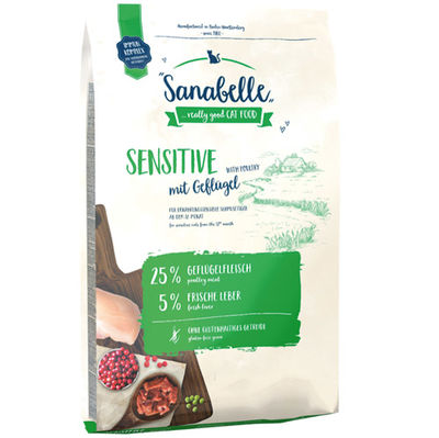 Sanabelle Sensitive Poultry Kedi Maması 2 Kg + Temizlik Mendili