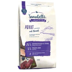 Sanabelle - Sanabelle Straub Devekuşu Tahılsız Kedi Maması 2 Kg + Temizlik Mendili