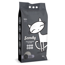 Sandy Ekstra Topaklanan Sodyum Bentonit Active Carbon Kedi Kumu 10 Kg - Sandy