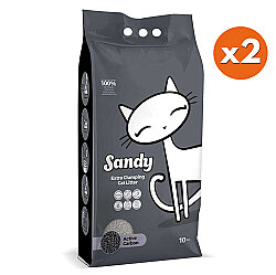 Sandy Ekstra Topaklanan Sodyum Bentonit Active Carbon Kedi Kumu 10 Kg x 2 Adet - Sandy