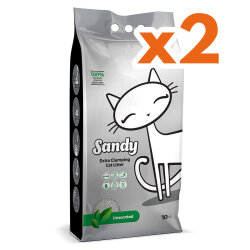 Sandy Ekstra Topaklanan Sodyum Bentonit Kokusuz Kedi Kumu 10 Kg x 2 Adet - Sandy