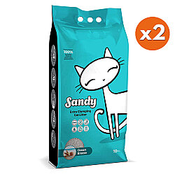 Sandy Ekstra Topaklanan Sodyum Bentonit Okyanus Esintisi Kedi Kumu 10 Kg x 2 Adet - Sandy
