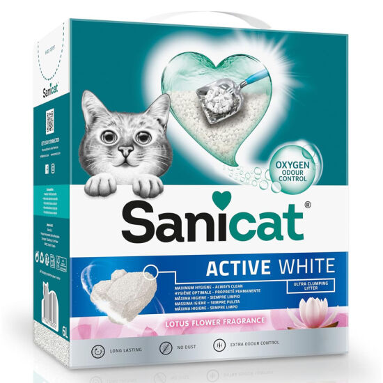 Sanicat Active White Lotus Flower Ultra Topaklanan Oxygen Control Kedi Kumu 10 Lt - 1