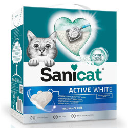 Sanicat Active White Ultra Topaklanan Oksijen Kontrol Kedi Kumu 10 Lt - SaniCat