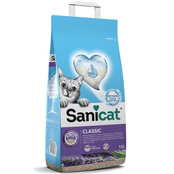 SaniCat - Sanicat Classic Lavantalı Oksiyen Kontrollü Emici Kedi Kumu 10 Lt