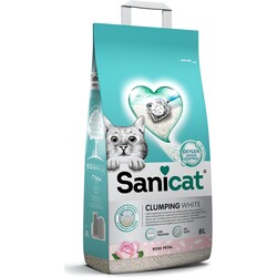 Sanicat Clumping White Rose Oksijen Kontrol Kedi Kumu 8 Lt - Thumbnail