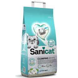 SaniCat - Sanicat Clumping White Cotton Fresh Oksijen Kontrol Kedi Kumu 10 Lt