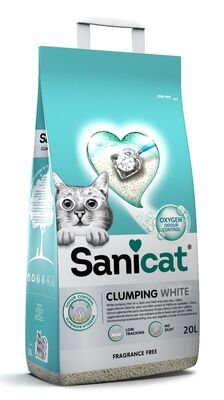 Sanicat Clumping White Oksijen Kontrol Kedi Kumu 20 Lt