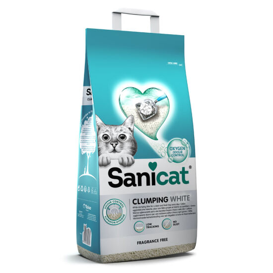 Sanicat Clumping White Oksijen Kontrol Kedi Kumu 8 Lt - 1