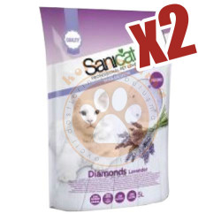 Sanicat Diamonds Lavanta Aromalı Silika Kedi Kumu 5 Lt x 2 Adet - SaniCat