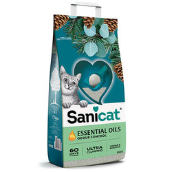 SaniCat - Sanicat Essential Oils Sedir ve Okaliptus Kokulu Kedi Kumu 10 Kg