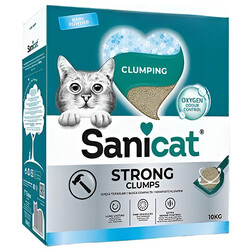 Sanicat Strong Clumps Ekstra Güçlü İnce Taneli Kedi Kumu 10 Kg - Thumbnail