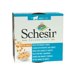 Schesir - Schesir 1071800 Salads Poke Tavuklu, Ananaslı ve Havuçlu Kedi Salatası Konservesi 85 Gr